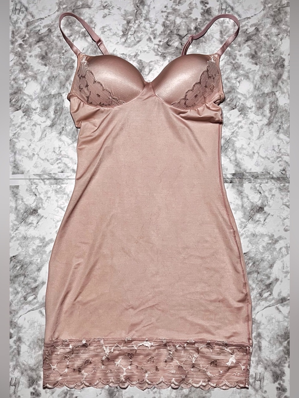 Spanx Red Hot Label Luxe & Lean Lace Full Slip Women's Nude Shapewear Medium